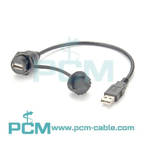 IP67 vedenpitävä USB-jatkokaapelin paneelikiinnitys