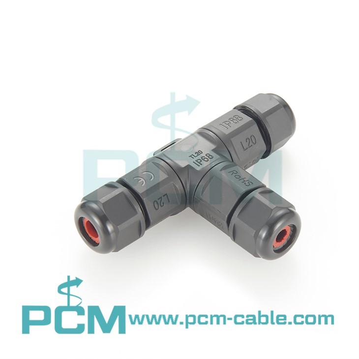 Kolmisuuntainen kytkentärasian IP68 vedenpitävä sähköinen kytkentärasian liitin