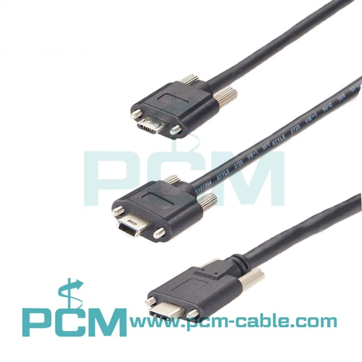 Mikro-USB-kaapeli lukitusruuveilla