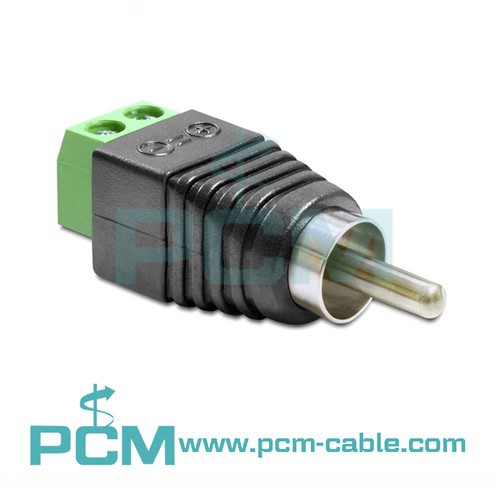 RCA naaras uros AV 2-ruuvin liitinlohko