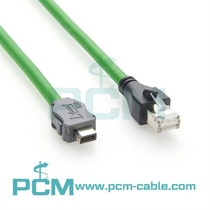 IX Industrial Category 6a Serial Cable, IX B Key to RJ45 Plug