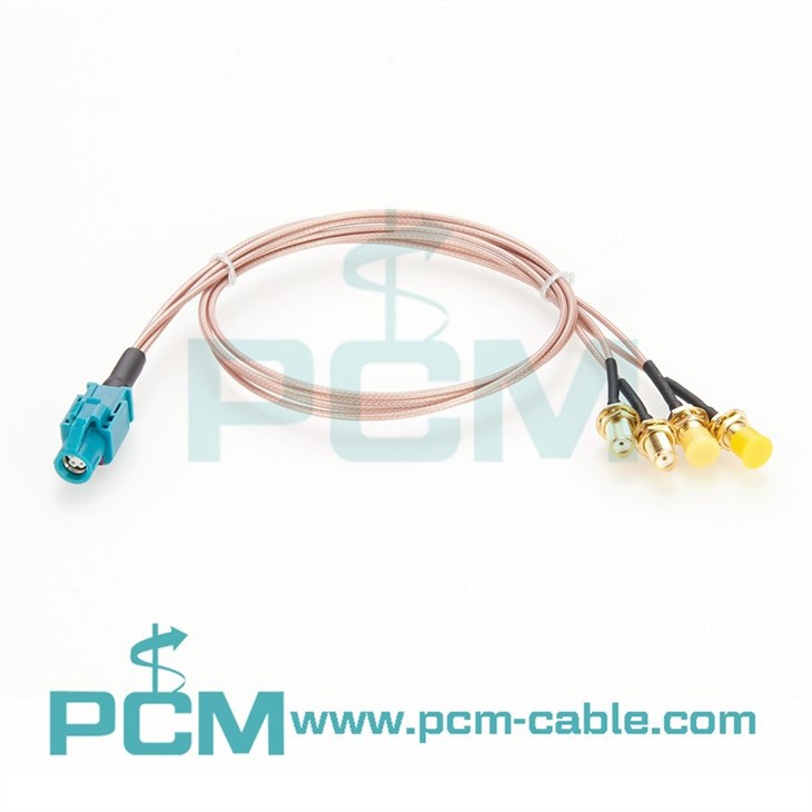 Cable HSD jack to quad 4 SMA Splitter Cable Assemblies hsd cable assembly