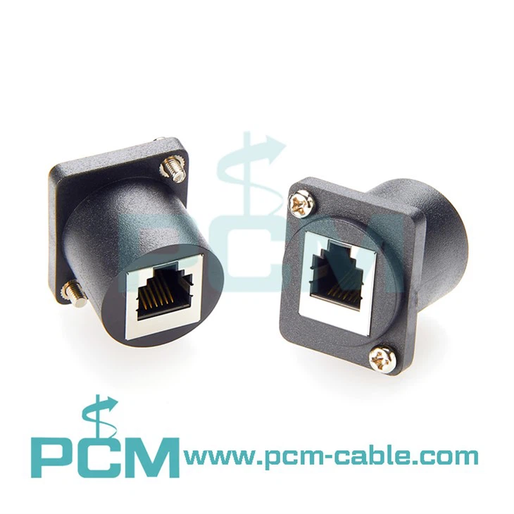 6P6C D-shape Panel Mount Adapter