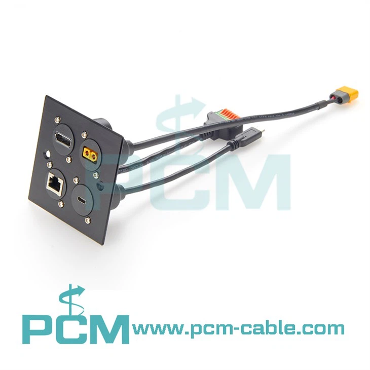 USB-C D Type Panel Mount Connector With Cable