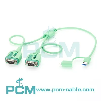 2-porttinen USB-sarjasovitinkaapeli