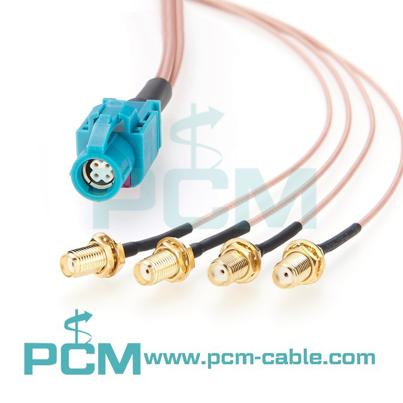 HSD to SMA female Coaxial Cable Assemblies 4 channel hsd cable assembly HSD to SMA female Coaxial Cable Assemblies 4 channel hsd cable assembly