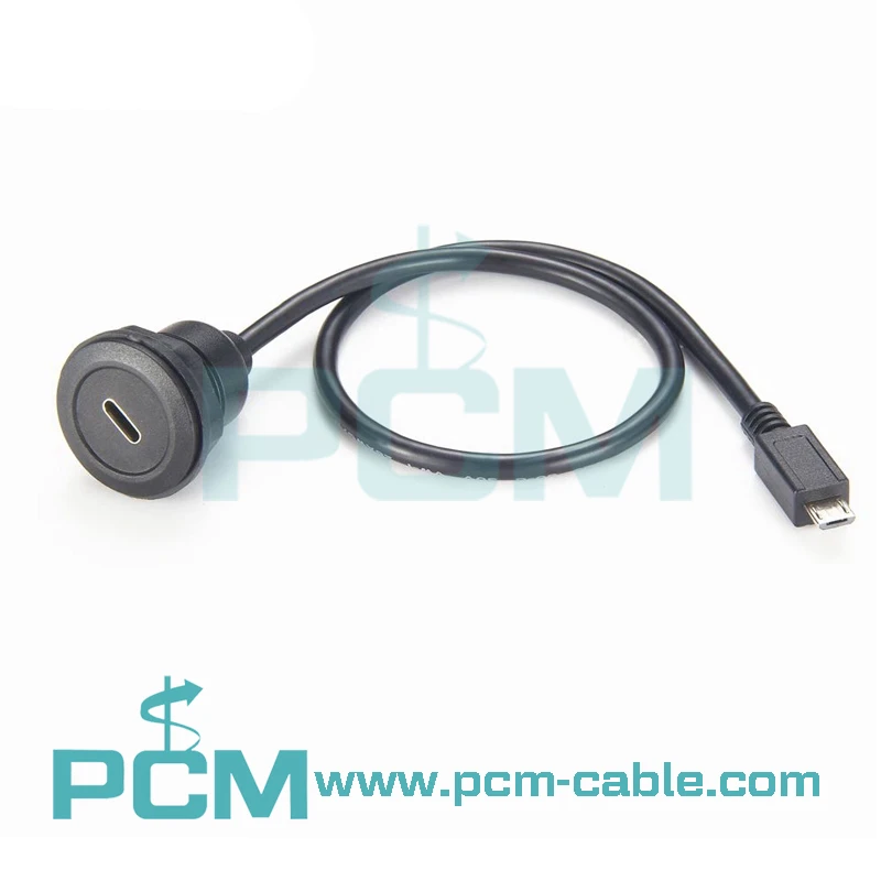 USB C to micro usb panel mount cable USB C to micro usb panel mount cable