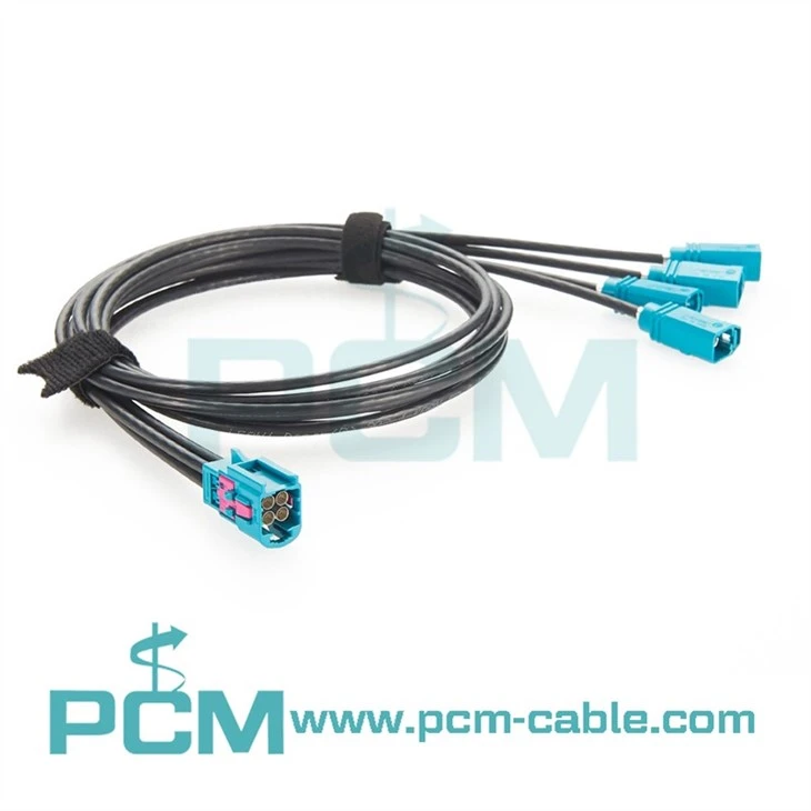 Rosenberger HFM to Fakra Cable Assembly  4-Channel High-Speed RF Cable
