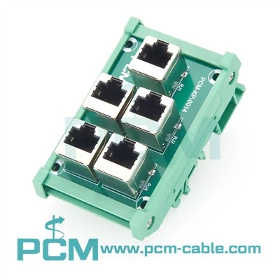 DIN-kiskon RJ45-liitäntämoduulin 5 portti