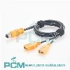 M12 A Code 8 -nastainen kaksois-USB A -kaapeli