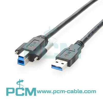 USB 3. 0 teollisuuskamerakaapeli USB Tyyppi A - USB -tyyppi B peukalokaverin kanssa